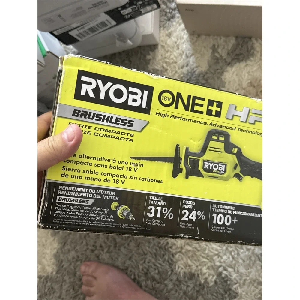 NEW RYOBI HP 18 Volt Brushless Compact One+HP Reciprocating Saw (Tool Only)